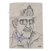 Richard Petty Signed 8x11 Hand-Drawn Sketch (JSA) at PristineAuction.com