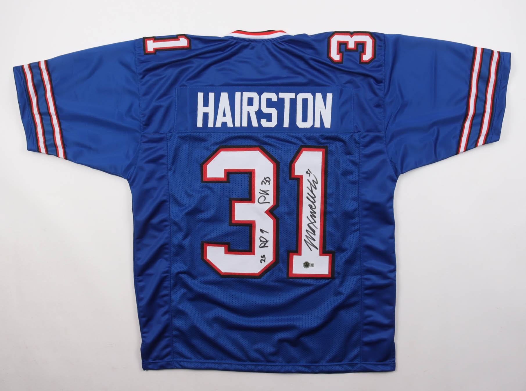 Maxwell Hairston Signed Jersey Inscribed "25 RD 1 PK 30" (Beckett) at PristineAuction.com Maxwell Hairston Signed Jersey Inscribed "25 RD 1 PK 30" (Beckett) at PristineAuction.com