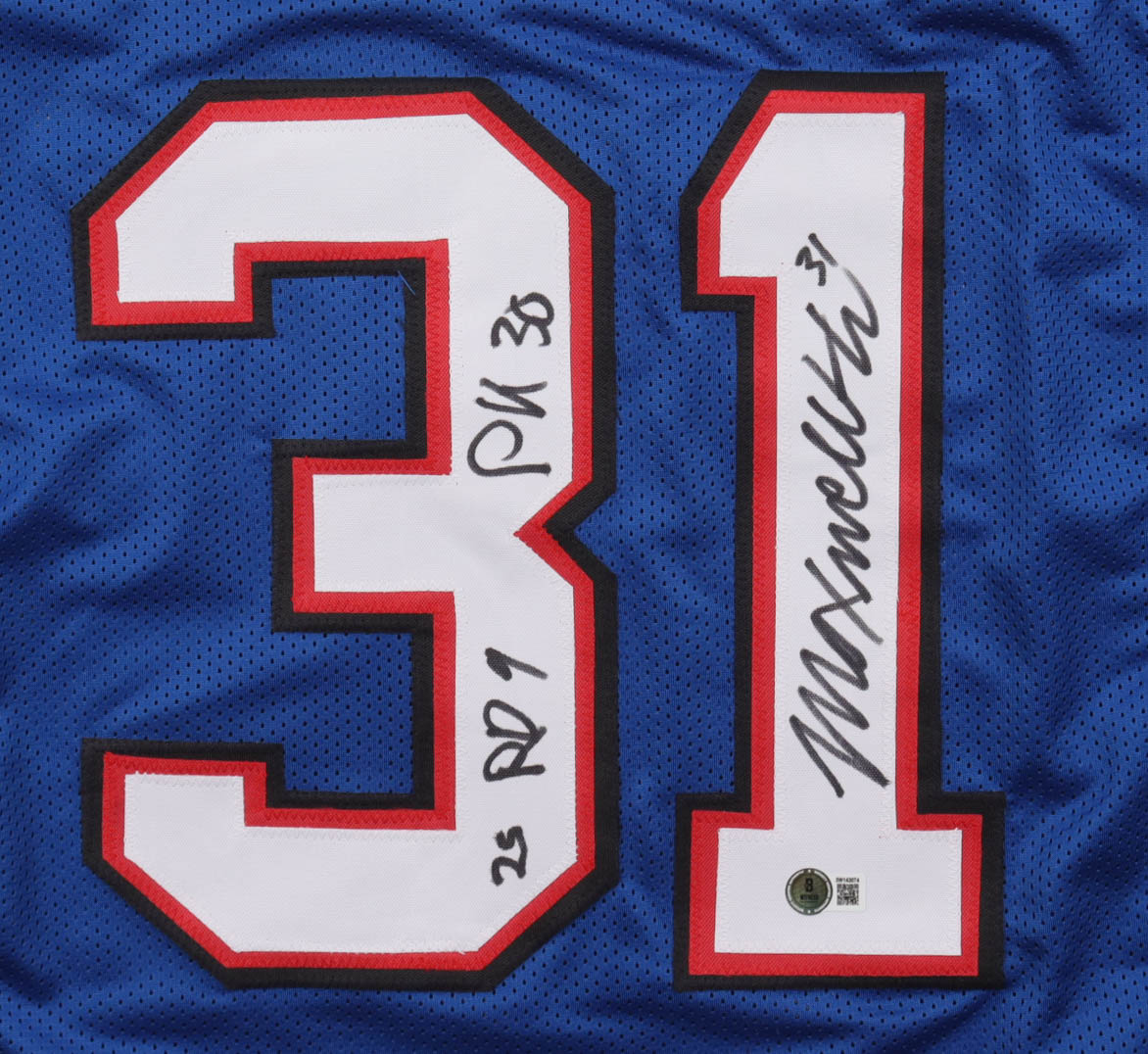 Maxwell Hairston Signed Jersey Inscribed "25 RD 1 PK 30" (Beckett) at PristineAuction.com Maxwell Hairston Signed Jersey Inscribed "25 RD 1 PK 30" (Beckett) at PristineAuction.com