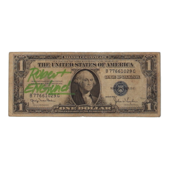 Robert Englund Signed 1935-D United States $1 One Dollar Silver Certificate - Blue Seal (JSA) at PristineAuction.com Robert Englund Signed 1935-D United States $1 One Dollar Silver Certificate - Blue Seal (JSA) at PristineAuction.com