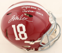 Jalen Milroe Signed Alabama Crimson Tide Full-Size Authentic On-Field Speed Helmet Inscribed "Nightmare at Jordan-Hare" (Fanatics) at PristineAuction.com