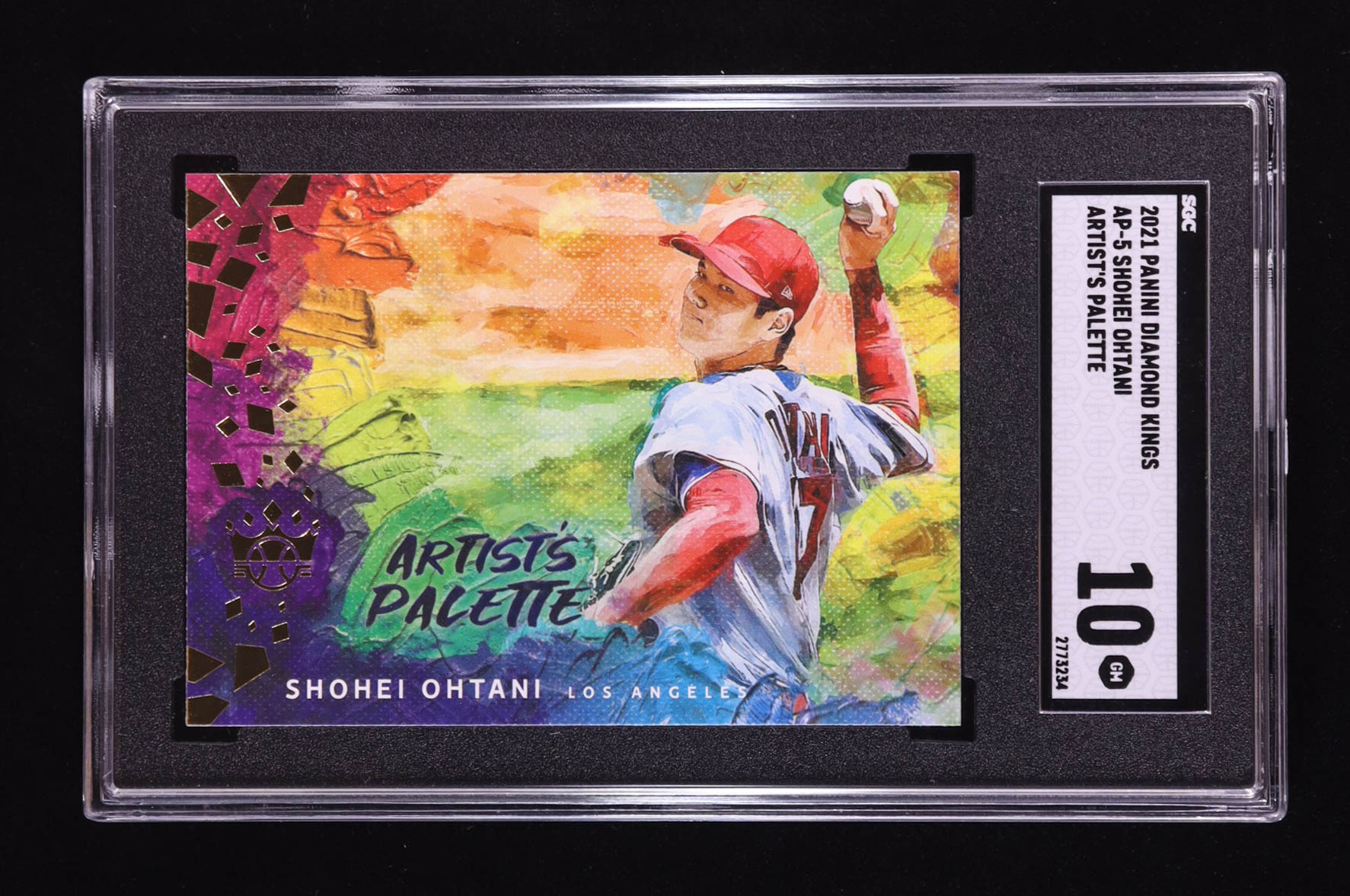 Shohei Ohtani 2021 Diamond Kings Artist's Palette #5 (SGC 10) at PristineAuction.com Shohei Ohtani 2021 Diamond Kings Artist's Palette #5 (SGC 10) at PristineAuction.com