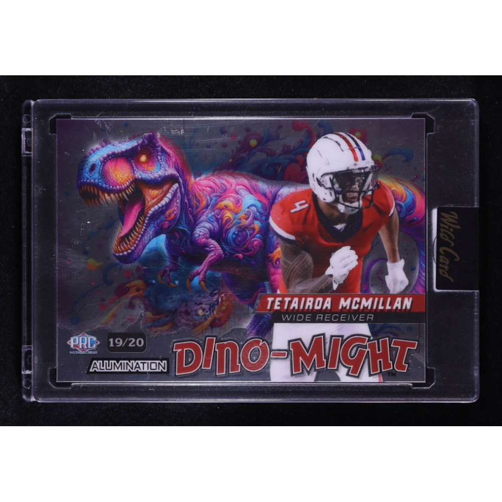 Tetairoa Mcmillan 2024 Wild Card Alumination Dino-Might T-Rex #DMTRX1-TM RC #19/20 at PristineAuction.com