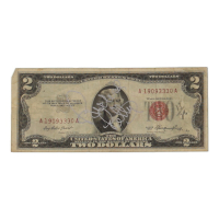 Richard Petty Signed 1953 United States $2 Two Dollar Legal Tender Note - Red Seal (JSA) at PristineAuction.com