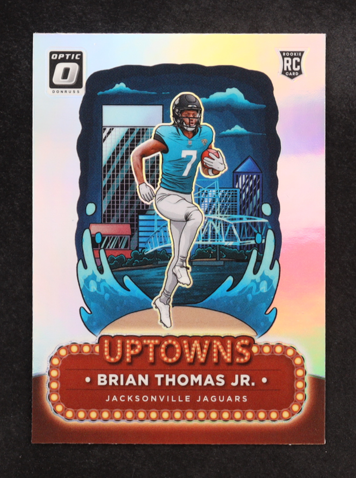 Brian Thomas Jr. 2024 Donruss Optic Uptowns #12 RC at PristineAuction.com Brian Thomas Jr. 2024 Donruss Optic Uptowns #12 RC at PristineAuction.com