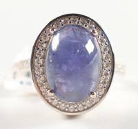 New 7.76 CTW Tanzanite & Zircon Ring | Estimated Retail Value: $2,550 (UGL) at PristineAuction.com