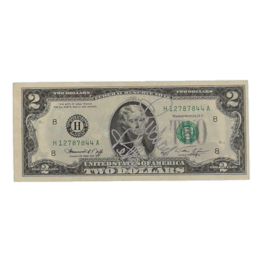 Richard Petty Signed 1976 United States $2 Two Dollar Federal Reserve (JSA) at PristineAuction.com