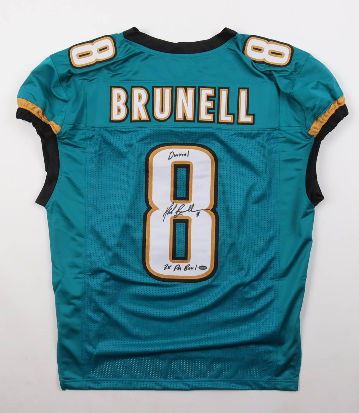 Mark Brunell Signed Jersey Inscribed "Duuuval" & "3x Pro Bowl" (Schwartz) at PristineAuction.com Mark Brunell Signed Jersey Inscribed "Duuuval" & "3x Pro Bowl" (Schwartz) at PristineAuction.com