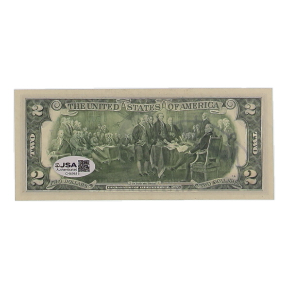 Ronald Wayne Signed 2017-A United States $2 Two Dollar Federal Reserve (JSA) at PristineAuction.com Ronald Wayne Signed 2017-A United States $2 Two Dollar Federal Reserve (JSA) at PristineAuction.com