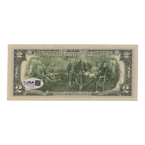 Ronald Wayne Signed 2017-A United States $2 Two Dollar Federal Reserve (JSA) at PristineAuction.com Ronald Wayne Signed 2017-A United States $2 Two Dollar Federal Reserve (JSA) at PristineAuction.com
