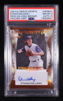 Ethan Holliday 2024 Leaf Ultimate Sports Prospects Signatures Holo Bronze #UPSEH1 #13/25 RC (PSA 8 | Auto 10) at PristineAuction.com