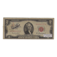 Ronald Wayne Signed 1953-A United States $2 Two Dollar Legal Tender Note - Red Seal (JSA) at PristineAuction.com