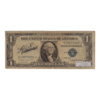 Ronald Wayne Signed 1935-G United States $1 One Dollar Silver Certificate - Blue Seal (JSA) at PristineAuction.com