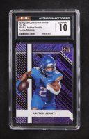 Ashton Jeanty 2024 Leaf Collective Promos Pro Set Purple Shimmer #PSB-1 RC #196/199 (CGC 10) at PristineAuction.com