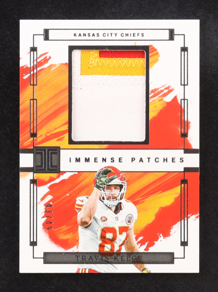 Travis Kelce 2024 Panini Impeccable Immense Patches #2 #43/49 at PristineAuction.com Travis Kelce 2024 Panini Impeccable Immense Patches #2 #43/49 at PristineAuction.com