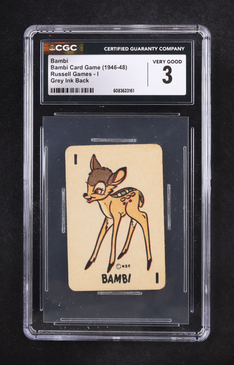 Bambi Card Game 1946-48 Russell Games-I Grey Ink Back (CGC 3) at PristineAuction.com Bambi Card Game 1946-48 Russell Games-I Grey Ink Back (CGC 3) at PristineAuction.com