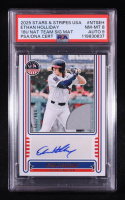 Ethan Holliday 2025 USA Baseball Stars and Stripes 18U National Team Signatures Materials #18 #084/199 RC (PSA 8 | Auto 9) at PristineAuction.com