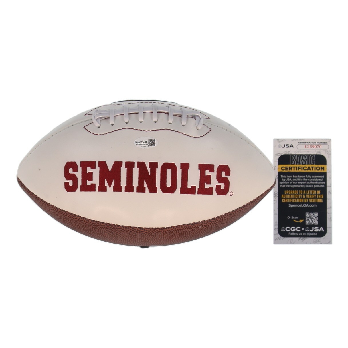 Jimbo Fisher Signed Florida State Seminoles Logo Football (JSA) at PristineAuction.com Jimbo Fisher Signed Florida State Seminoles Logo Football (JSA) at PristineAuction.com