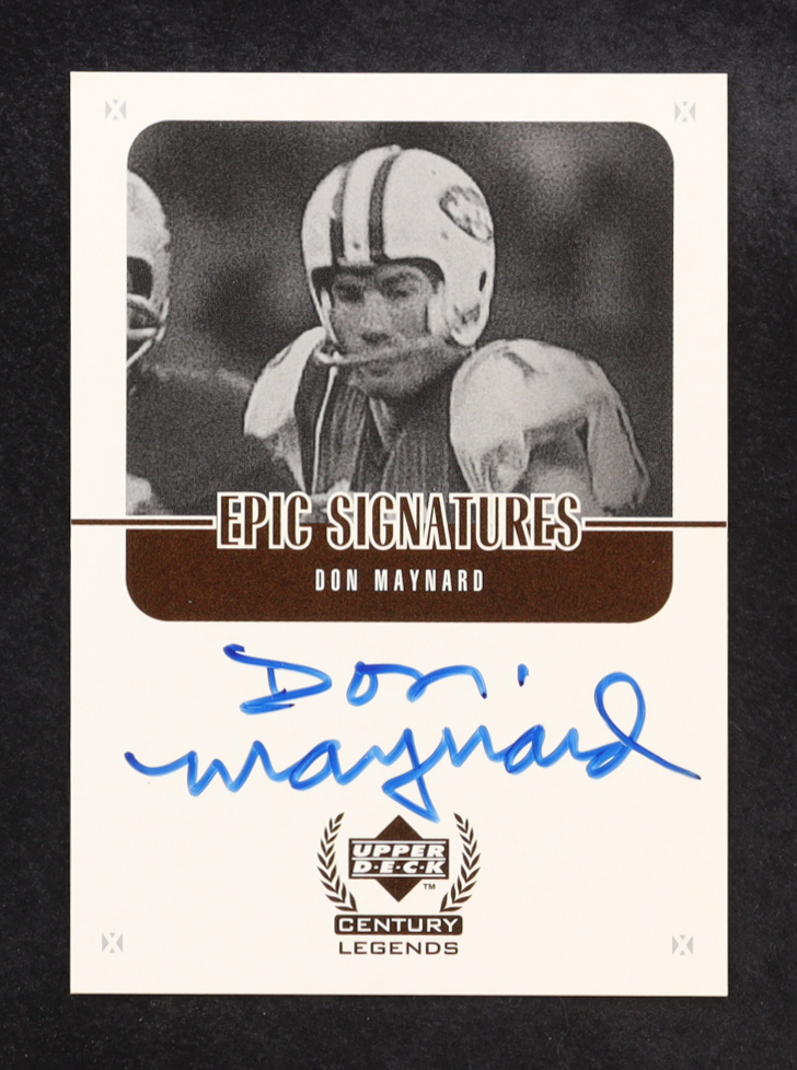 Don Maynard 1999 Upper Deck Century Legends Epic Signatures #MY at PristineAuction.com Don Maynard 1999 Upper Deck Century Legends Epic Signatures #MY at PristineAuction.com