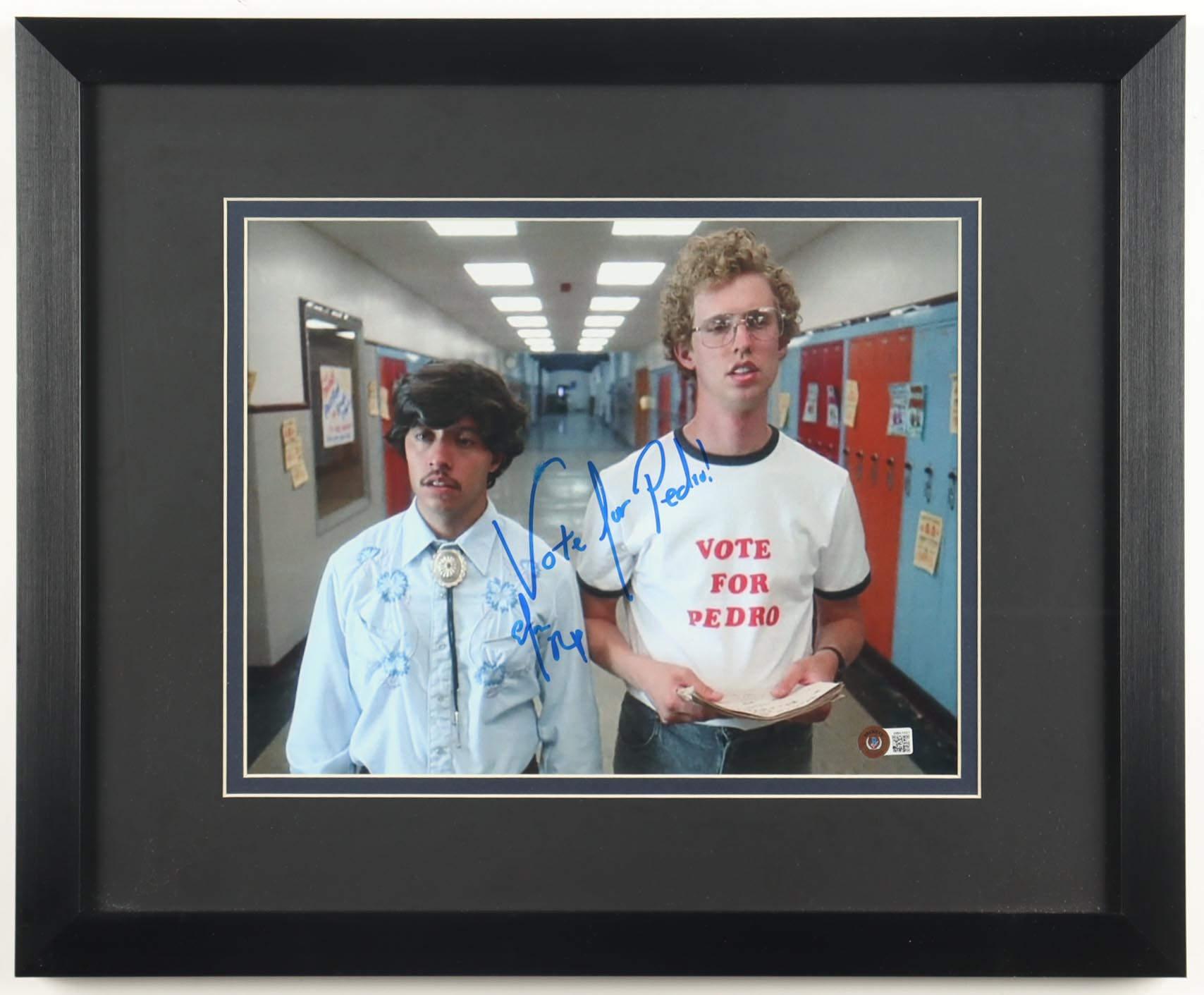 Efren Ramirez Signed "Napoleon Dynamite" Custom Framed Photo Display Inscribed "Vote For Pedro!" (Beckett) at PristineAuction.com Efren Ramirez Signed "Napoleon Dynamite" Custom Framed Photo Display Inscribed "Vote For Pedro!" (Beckett) at PristineAuction.com