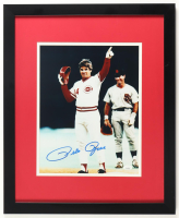 Pete Rose Signed Reds Custom Framed Photo (JSA) at PristineAuction.com