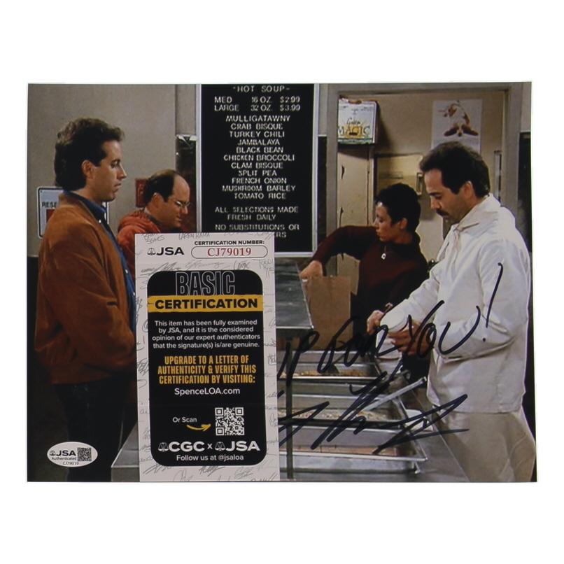 Larry Thomas Signed "Seinfeld" 8x10 Photo Inscribed "No Soup for You!" (JSA) at PristineAuction.com Larry Thomas Signed "Seinfeld" 8x10 Photo Inscribed "No Soup for You!" (JSA) at PristineAuction.com