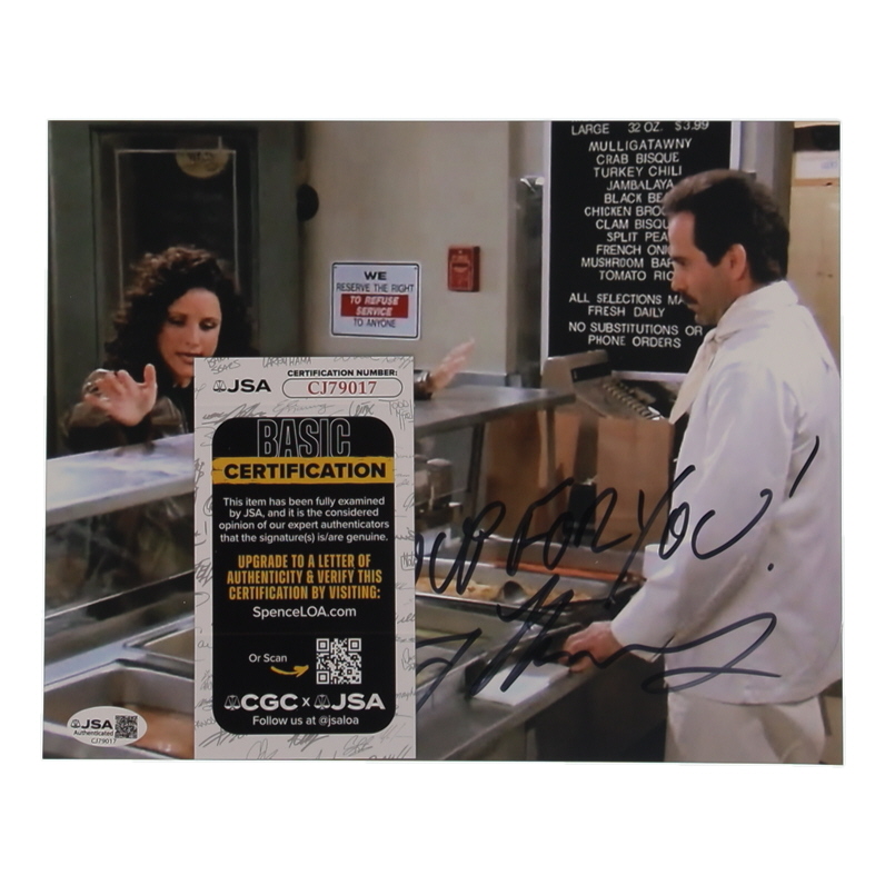 Larry Thomas Signed "Seinfeld" 8x10 Photo Inscribed "No Soup for You!" (JSA) at PristineAuction.com Larry Thomas Signed "Seinfeld" 8x10 Photo Inscribed "No Soup for You!" (JSA) at PristineAuction.com