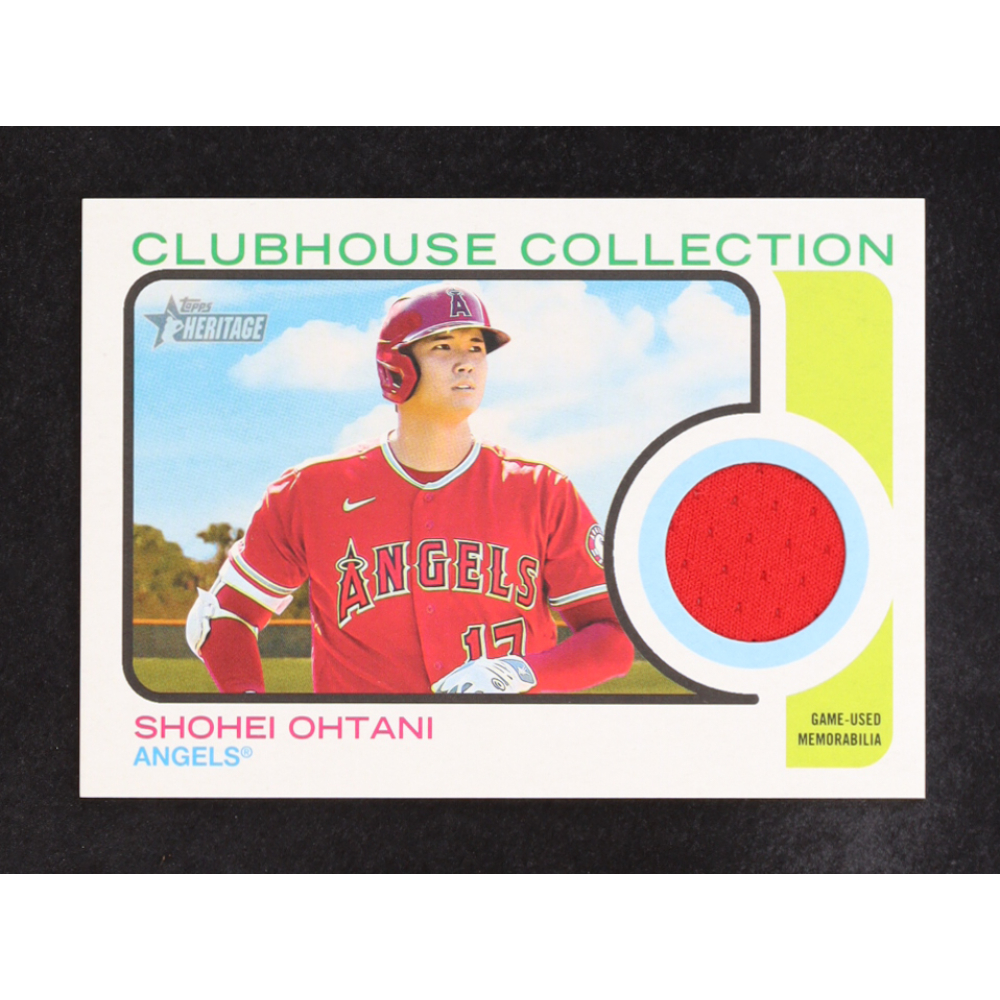 Shohei Ohtani 2022 Topps Heritage Clubhouse Collection Relics #CCRSO at PristineAuction.com