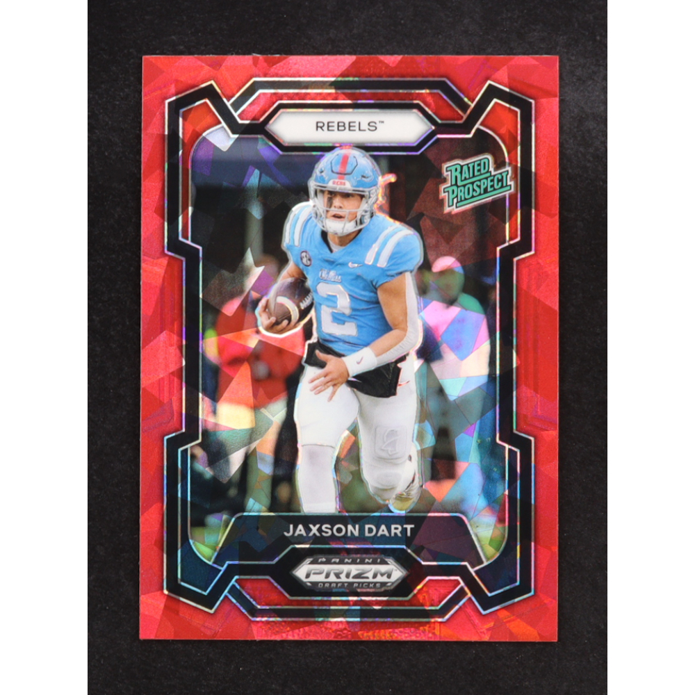 Jaxson Dart 2024 Panini Prizm Draft Picks Prizms Red Ice #147 RC at PristineAuction.com
