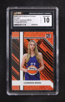 Cameron Brink 2024 Leaf Collective Promos Pro Set Orange Shimmer #PSB-2 RC #47/299 (CGC 10) at PristineAuction.com