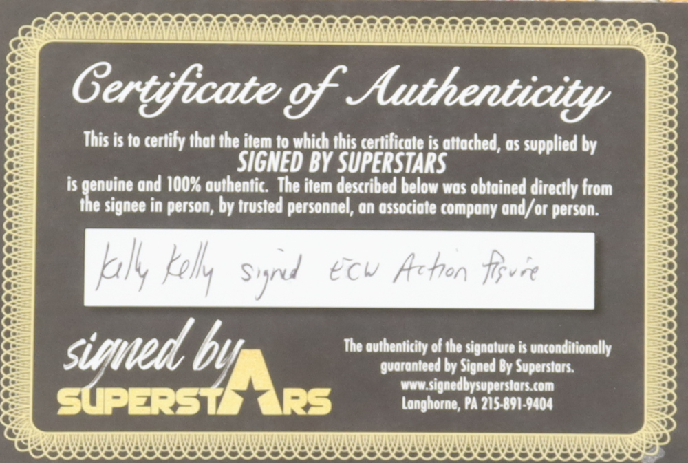 Kelly Kelly Signed WWE Extreme Championship Wrestling Action Figure Inscribed "Hugs & Kisses!" (Beckett) at PristineAuction.com Kelly Kelly Signed WWE Extreme Championship Wrestling Action Figure Inscribed "Hugs & Kisses!" (Beckett) at PristineAuction.com