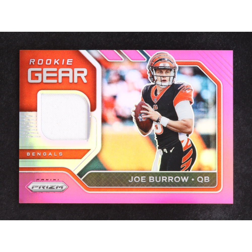 Joe Burrow 2020 Panini Prizm Rookie Gear Pink #1 RC at PristineAuction.com