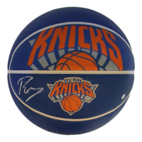Kristaps Porzingis Signed Knicks Logo NBA Basketball (JSA & Steiner) at PristineAuction.com