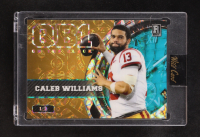 Caleb Williams 2023 Wild Card QB1 On the Clock Gold Mosaic #CW1 #1/2 RC at PristineAuction.com