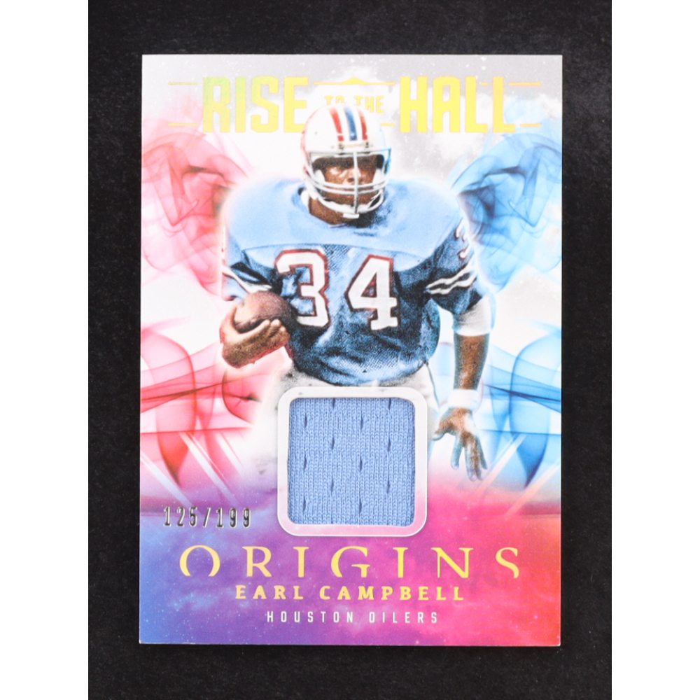 Earl Campbell 2025 Panini Origins Rise to the Hall Jerseys #8 #125/199 at PristineAuction.com