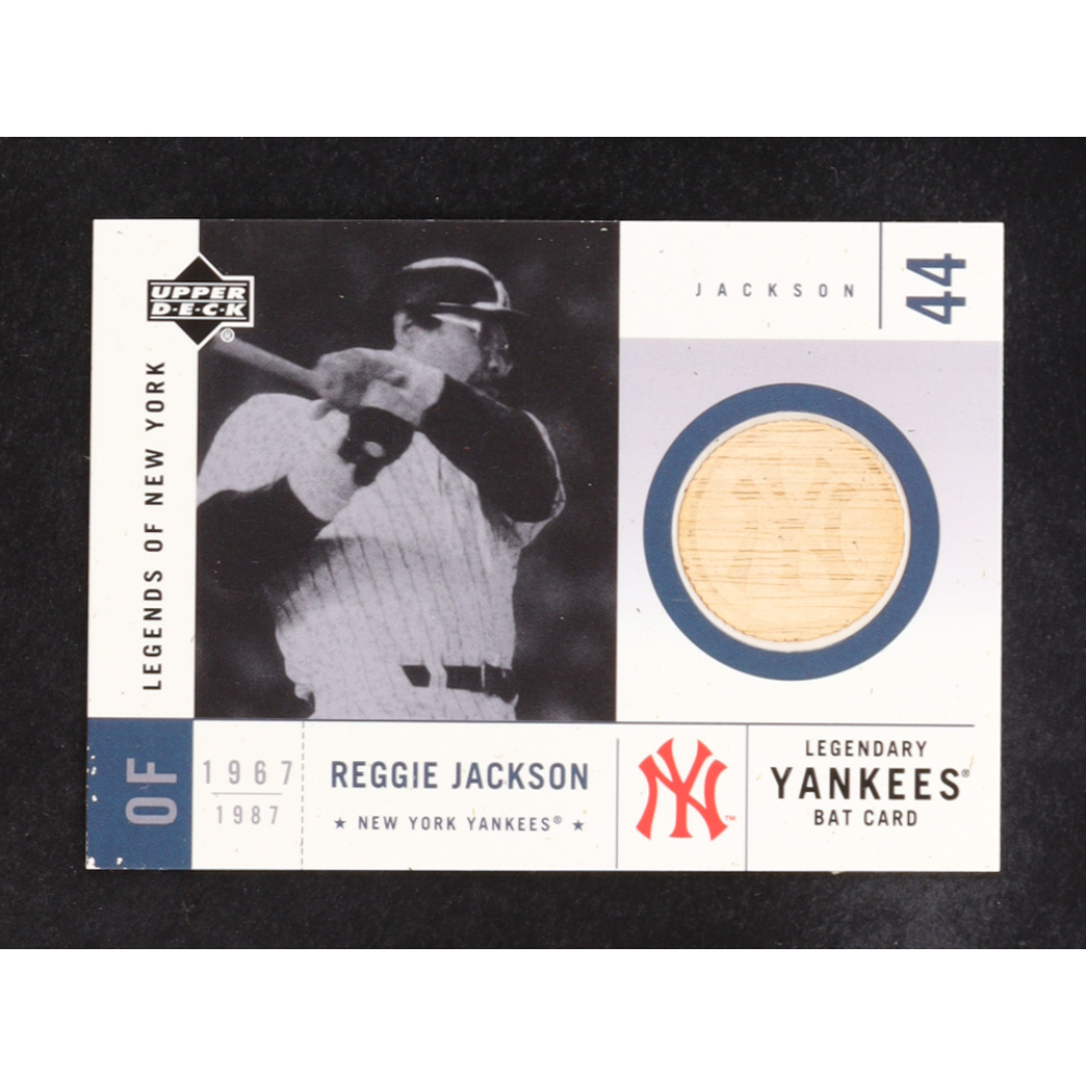 Reggie Jackson 2001 Upper Deck Legends of NY Game Bat #LYBRJ at PristineAuction.com