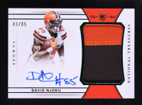 David Njoku 2017 Panini National Treasures Rookie Material Signatures Emerald #202 RC #43/85 at PristineAuction.com