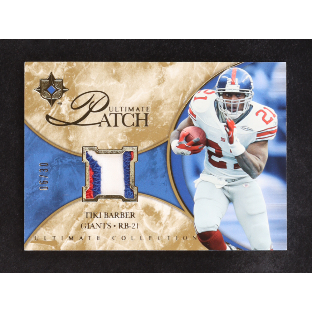 Tiki Barber 2006 Ultimate Collection Jerseys Patches Gold #ULTI #06/30 at PristineAuction.com