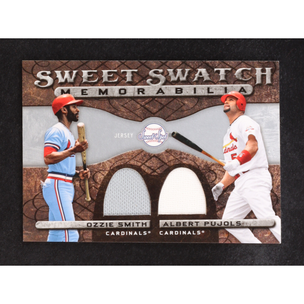 Albert Pujols / Ozzie Smith 2009 Sweet Spot Swatches Dual #DSSP at PristineAuction.com