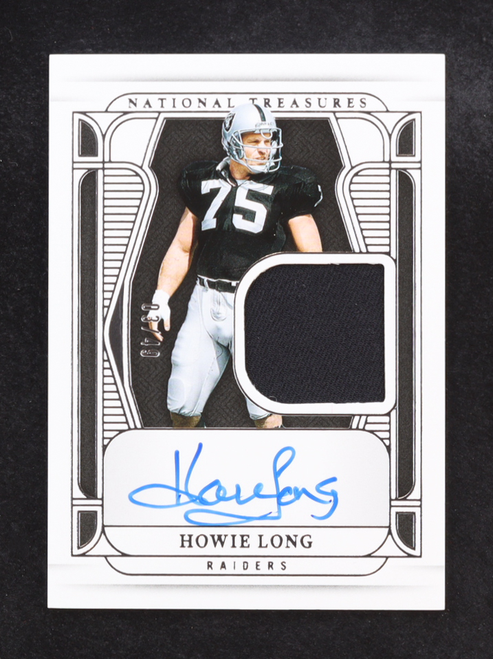 Howie Long 2024 Panini National Treasures Material Treasures Signatures #24 #03/49 at PristineAuction.com Howie Long 2024 Panini National Treasures Material Treasures Signatures #24 #03/49 at PristineAuction.com