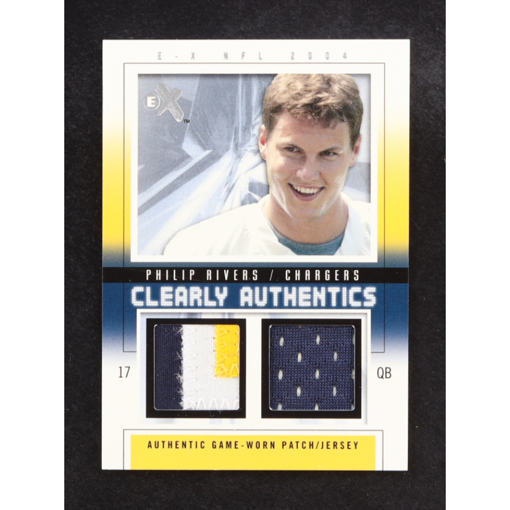 Phillip Rivers 2004 E-X Clearly Authentics Patch/Jersey Pewter #CAPR #10/44 RC at PristineAuction.com