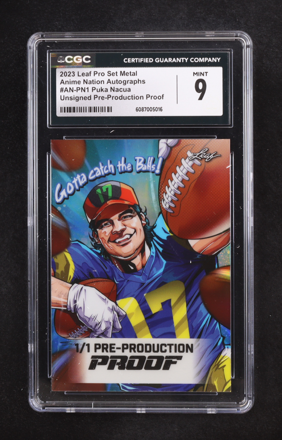 Puka Nacua 2023 Leaf Pro Set Metal Anime Nation Autographs Unsigned Pre-Production Proof #AN-PN1 #1/1 (CGC 9) at PristineAuction.com Puka Nacua 2023 Leaf Pro Set Metal Anime Nation Autographs Unsigned Pre-Production Proof #AN-PN1 #1/1 (CGC 9) at PristineAuction.com