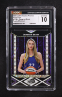 Cameron Brink 2024 Leaf Collective Promos Press Pass Purple Shimmer #PPB-2 RC #111/199 (CGC 10) at PristineAuction.com