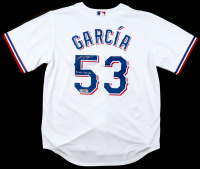 Adolis Garcia Signed Rangers Nike Jersey Inscribed "23 WS Champs" (Fanatics & MLB) at PristineAuction.com