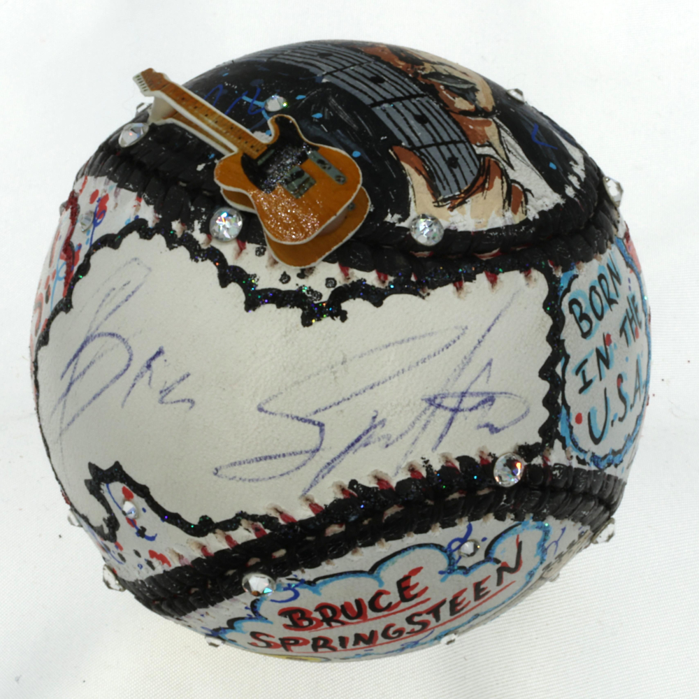 Bruce Springsteen Signed Baseball Hand-Painted by Renowned Pop Artist ...