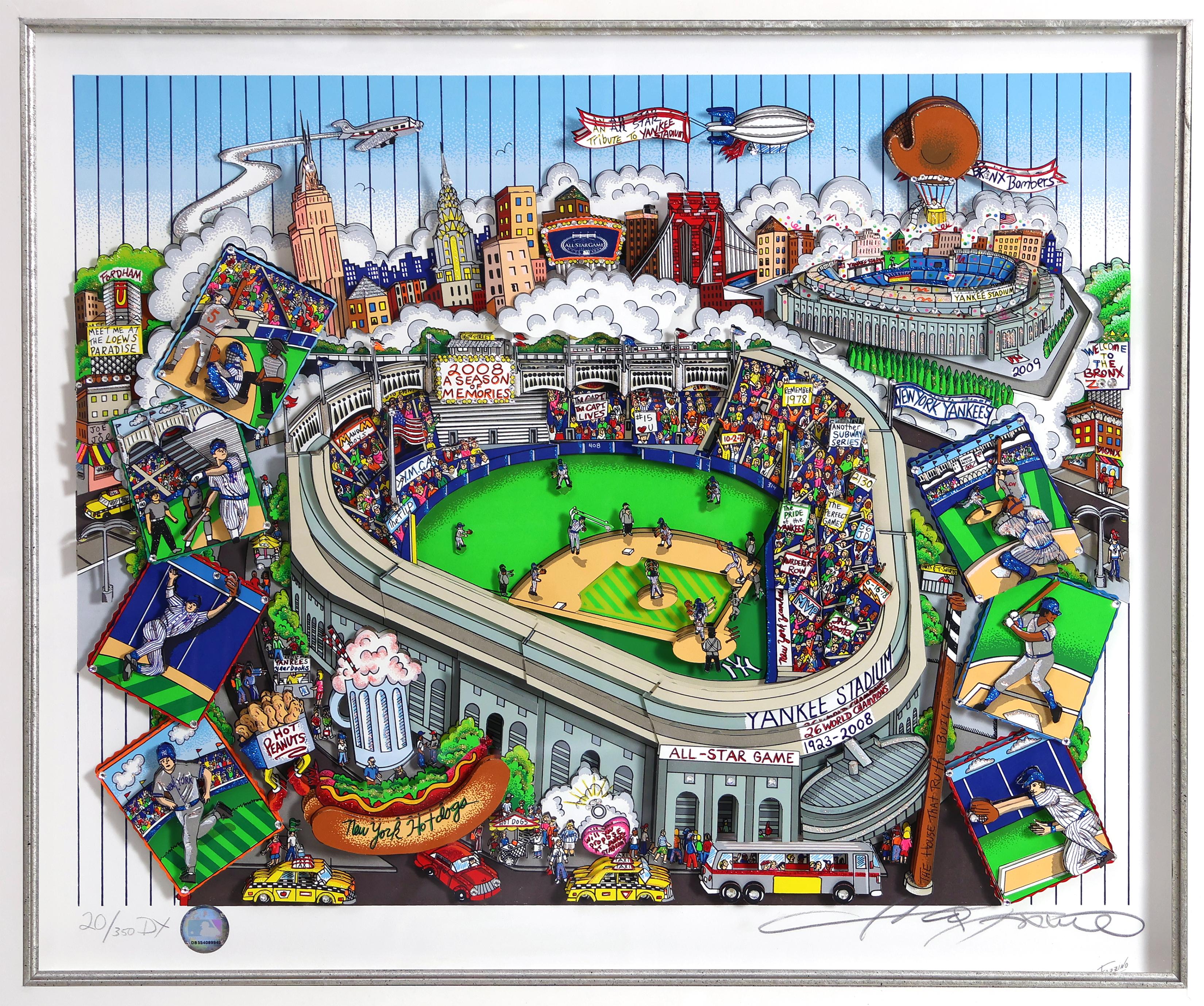 Charles Fazzino LE "An All-Star Tribute to Yankee Stadium" Custom Framed 3-D Pop Art Serigraph at PristineAuction.com Charles Fazzino LE "An All-Star Tribute to Yankee Stadium" Custom Framed 3-D Pop Art Serigraph at PristineAuction.com