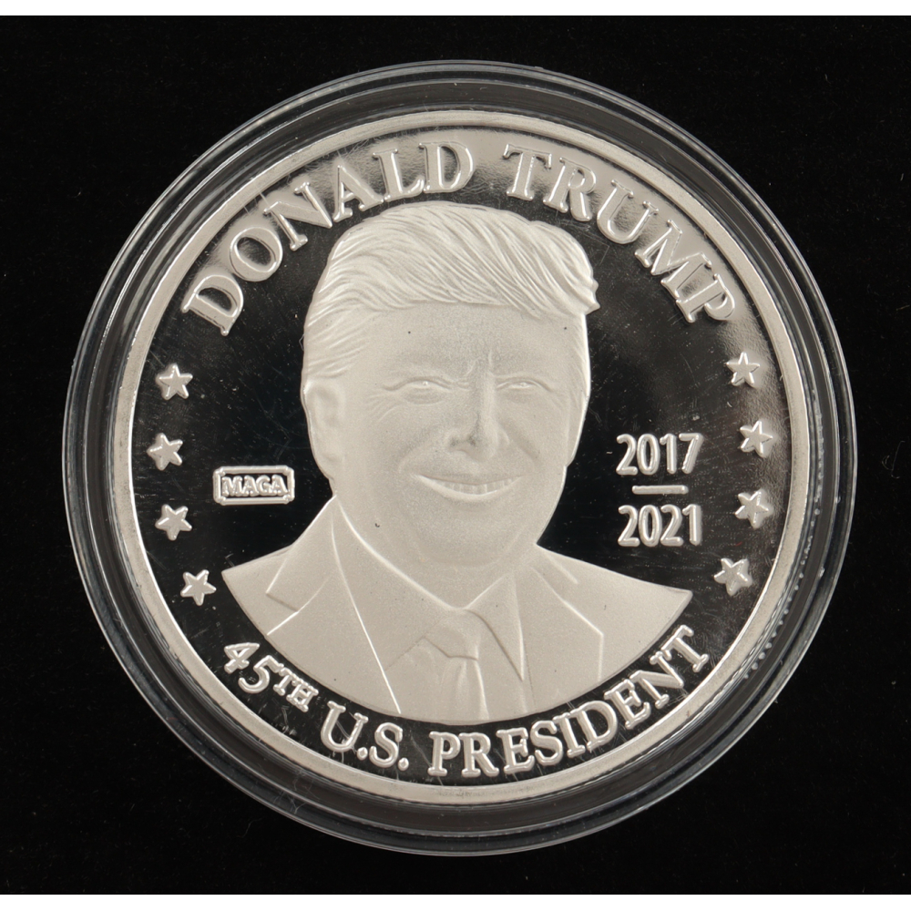 Donald Trump "The Trump Legacy" The Merrick Mint Proof Like Flip Coin at PristineAuction.com
