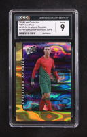 Cristiano Ronaldo 2024 Leaf Collective '00 Press Pass Gold Lava Pre-Production Proof #20B #1/1 (CGC 9) at PristineAuction.com