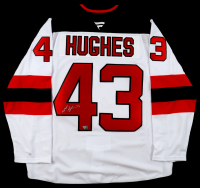 Luke Hughes Signed Devils Jersey (Fanatics) at PristineAuction.com