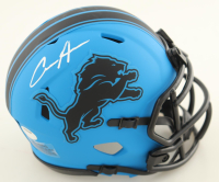 Aidan Hutchinson Signed Lions Rave Alternate Speed Mini Helmet (Schwartz) at PristineAuction.com